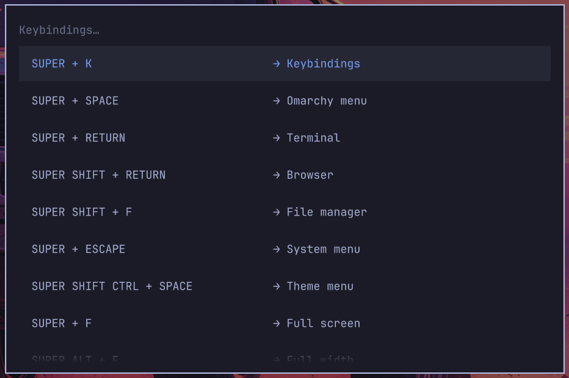 Keybindings